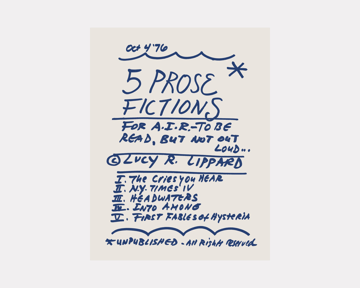 5 Prose Fictions, Lucy Lippard