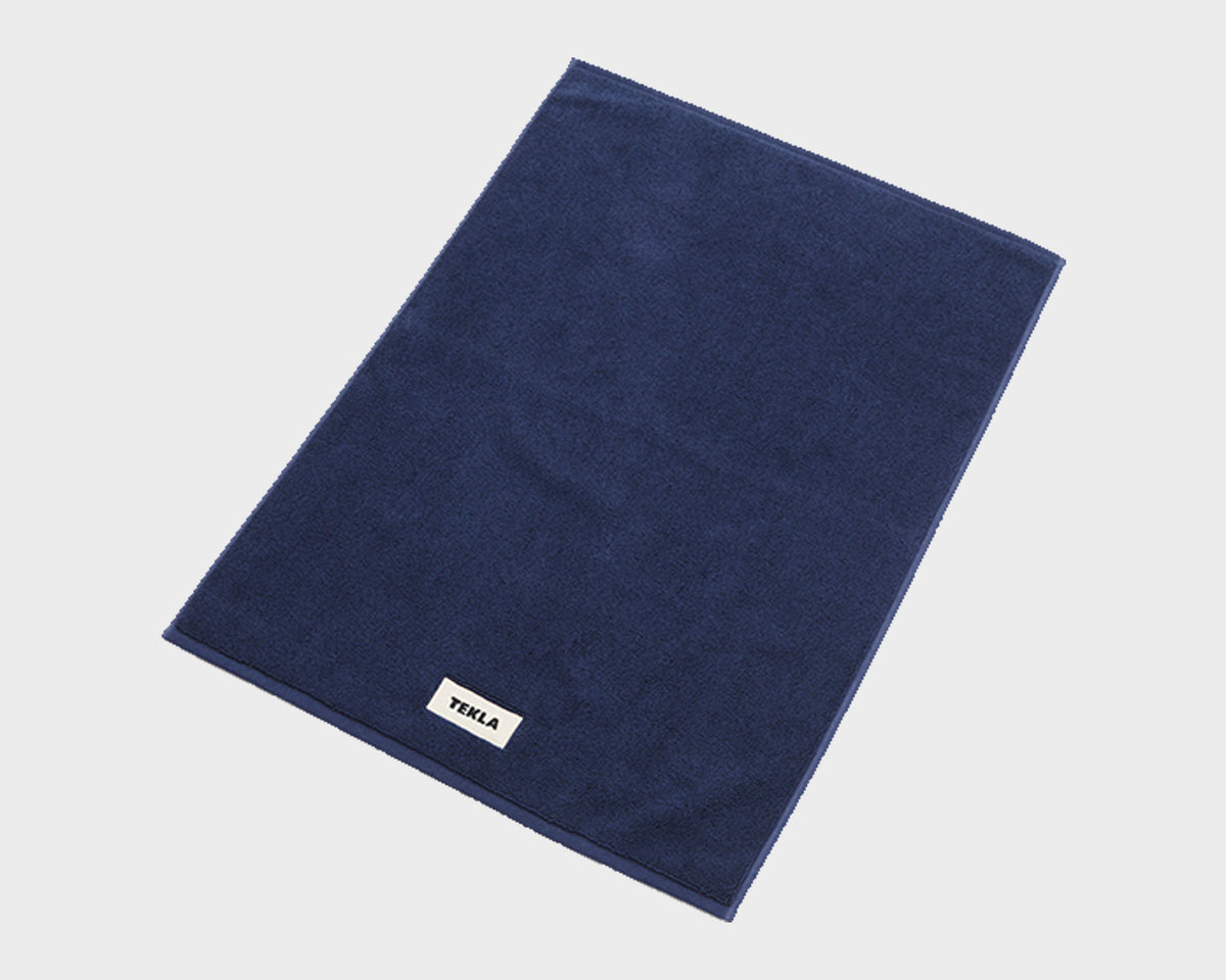 Tekla Organic Cotton Bath Mat - Navy