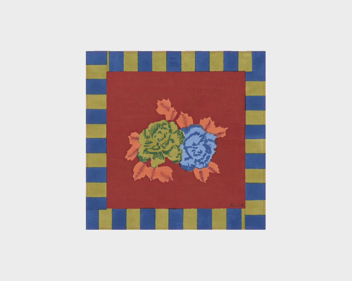 Lisa Corti Napkin - Big Flower Red