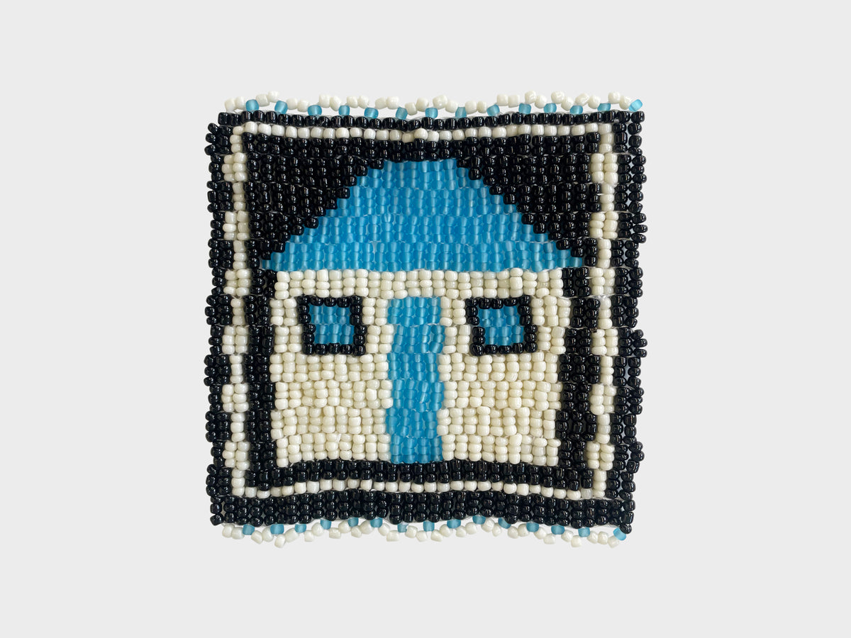 Beaded 'House' Coaster 394