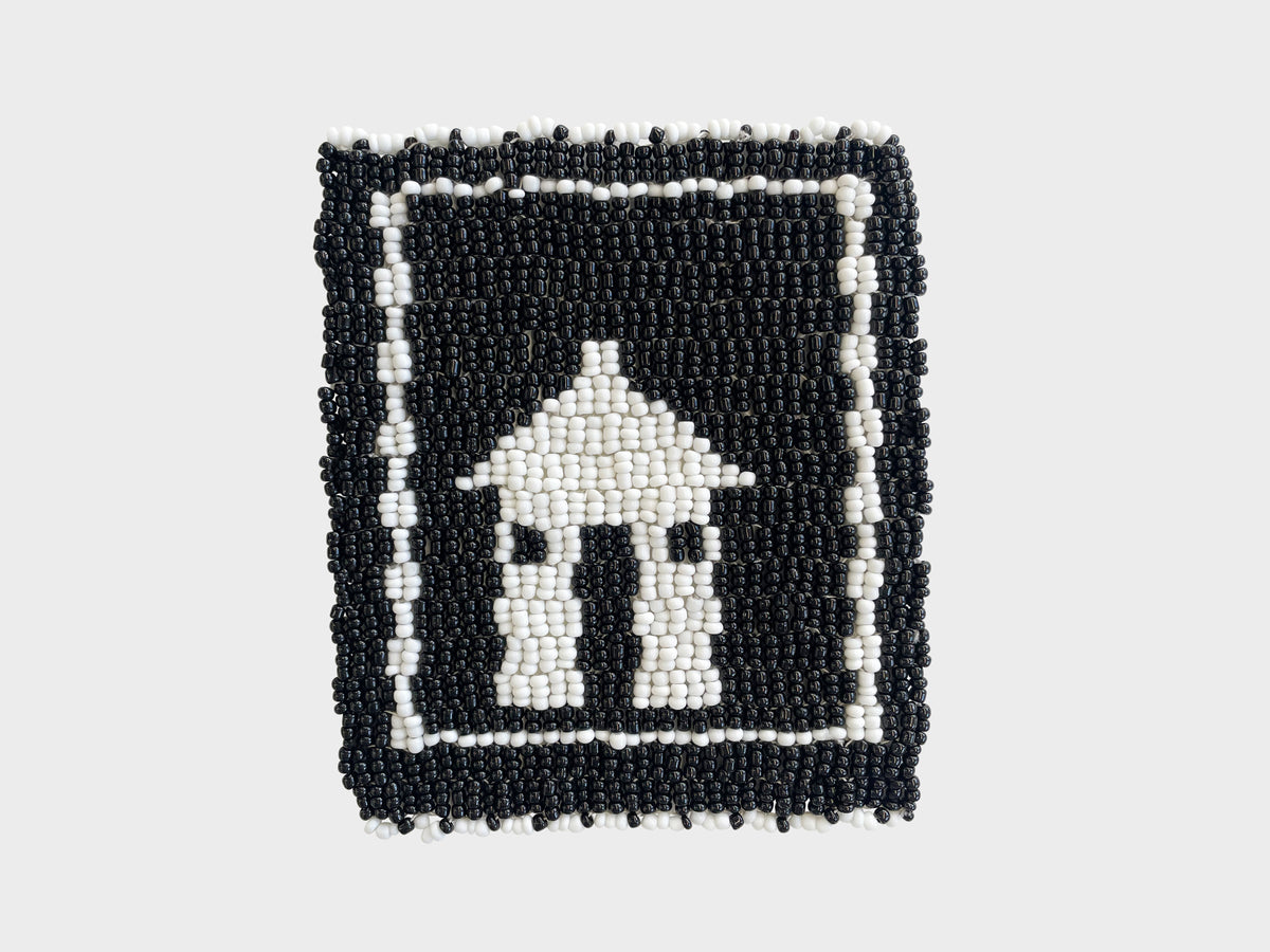 Beaded 'House' Coaster 473