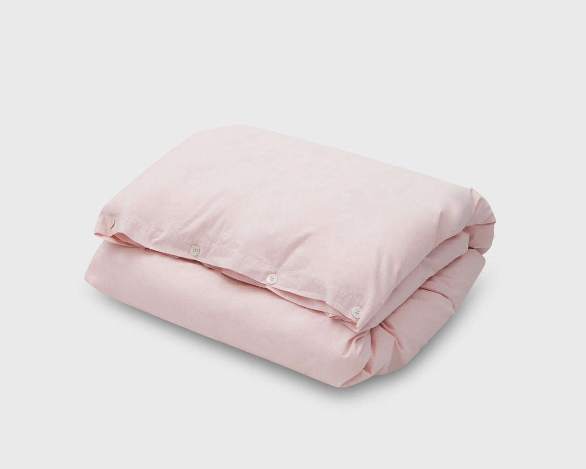 Tekla Cotton Percale Bedding - Petal Pink
