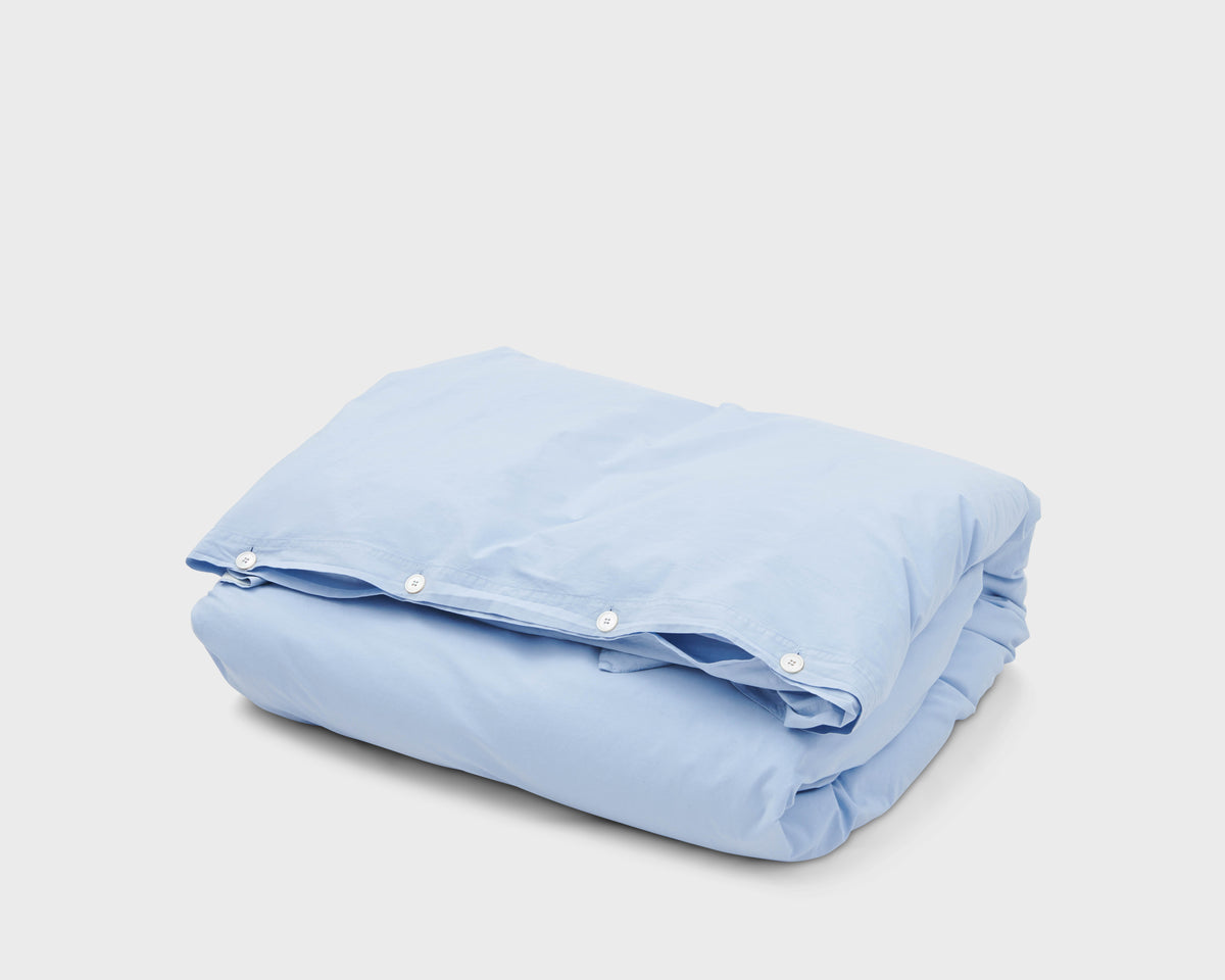 Tekla Cotton Percale Bedding - Morning Blue