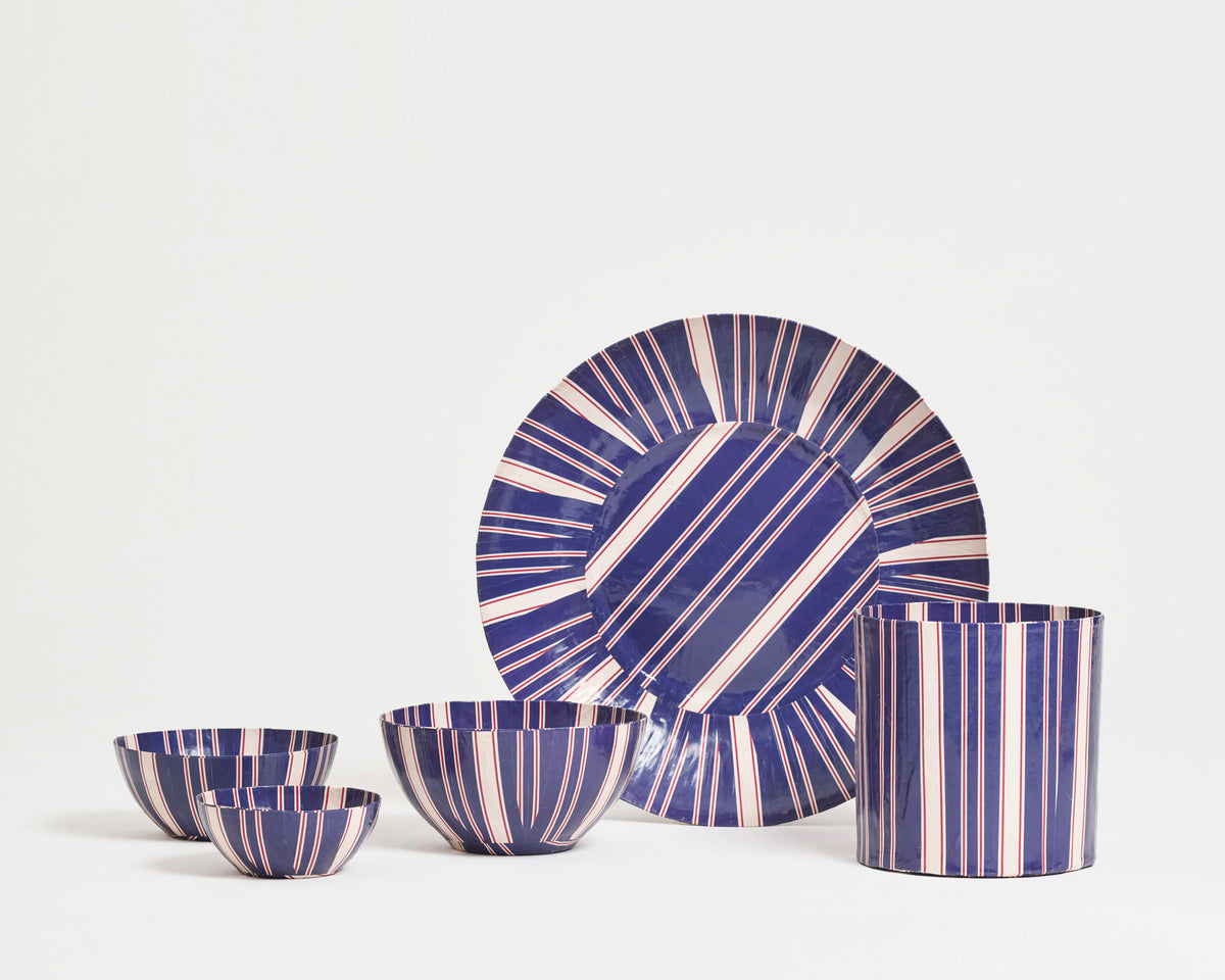 Pan After's Striped Paper Collection - Navy