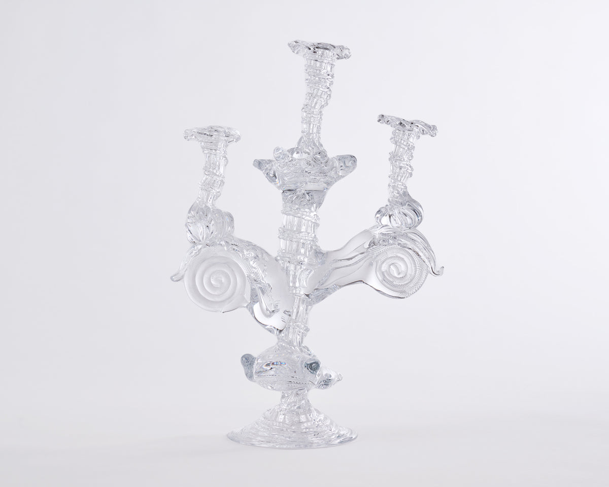 Alexander Kirkeby Glass Centrepiece Candelabra
