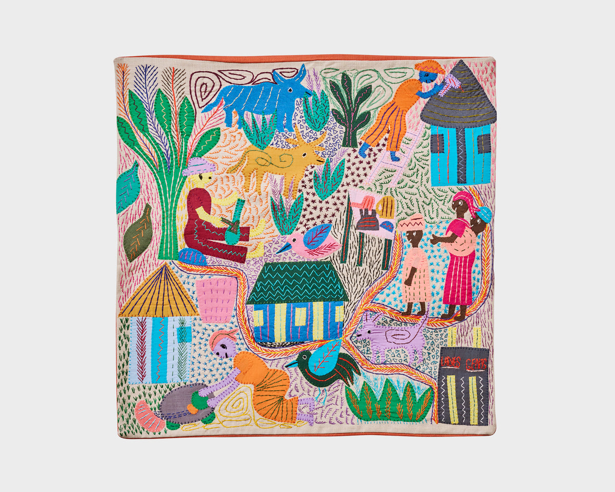 Maggie Project Embroidered Cushion Cover - Stories 008