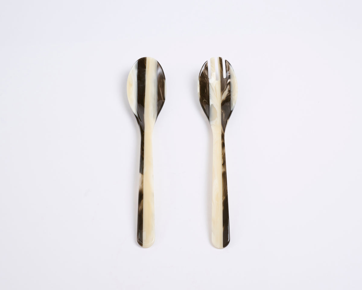 G.F Heim Söhne Salad Cutlery - Horn