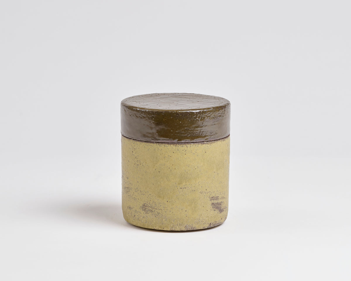 Szilvassy Ceramic Jar 006 - Umber Tenmoku / Redart Yellow (Small)