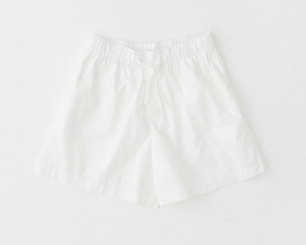 Tekla Poplin Short - Alabaster White