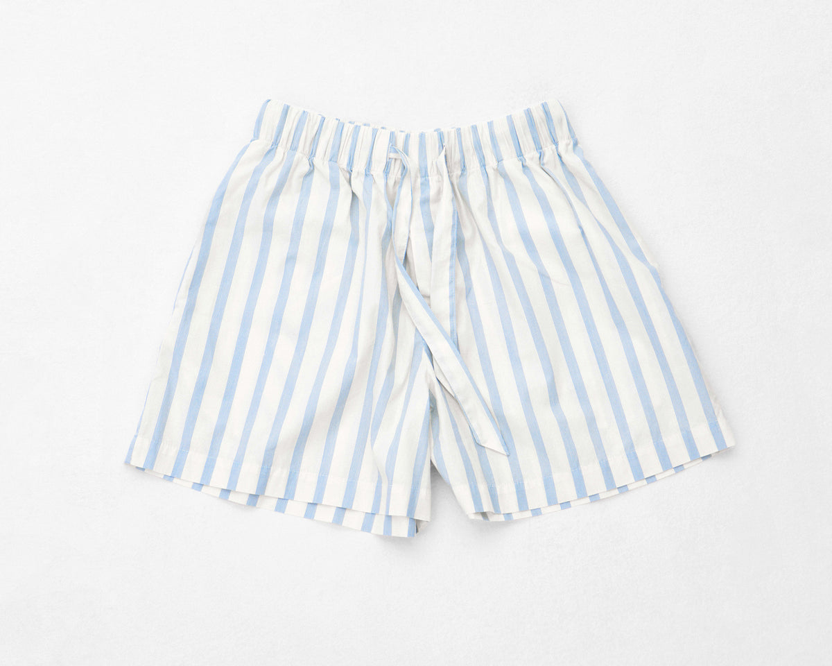 Tekla Poplin Short - Needle Stripes