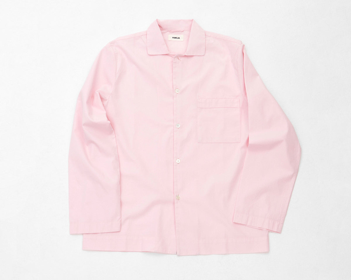 Tekla Poplin Long Sleeve Shirt -  Soft Pink
