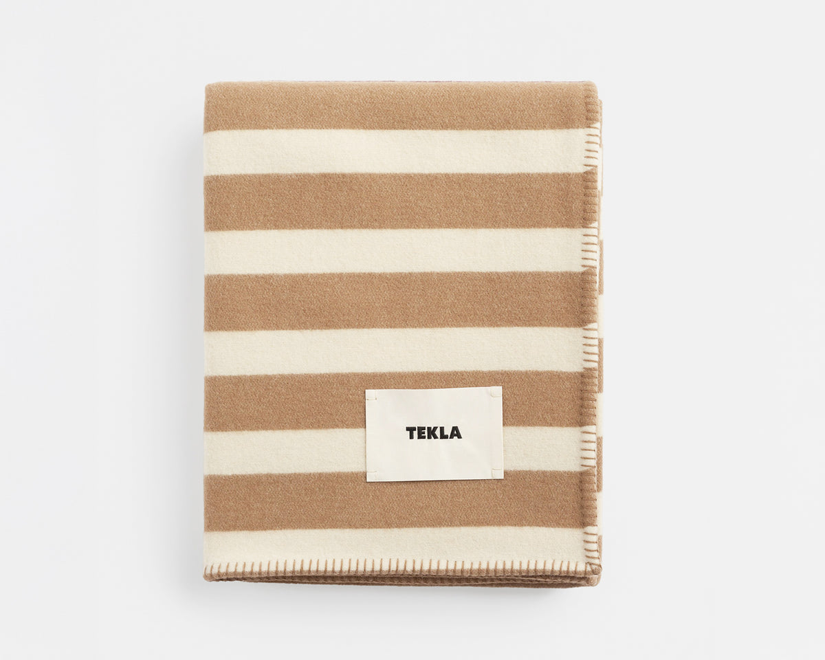 Tekla Lambswool Wool Blanket - Hereford Stripes