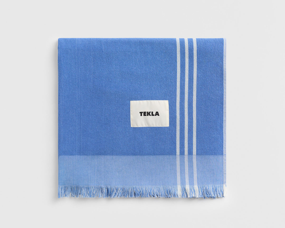 Tekla Organic Cotton Beach Towel - Azul