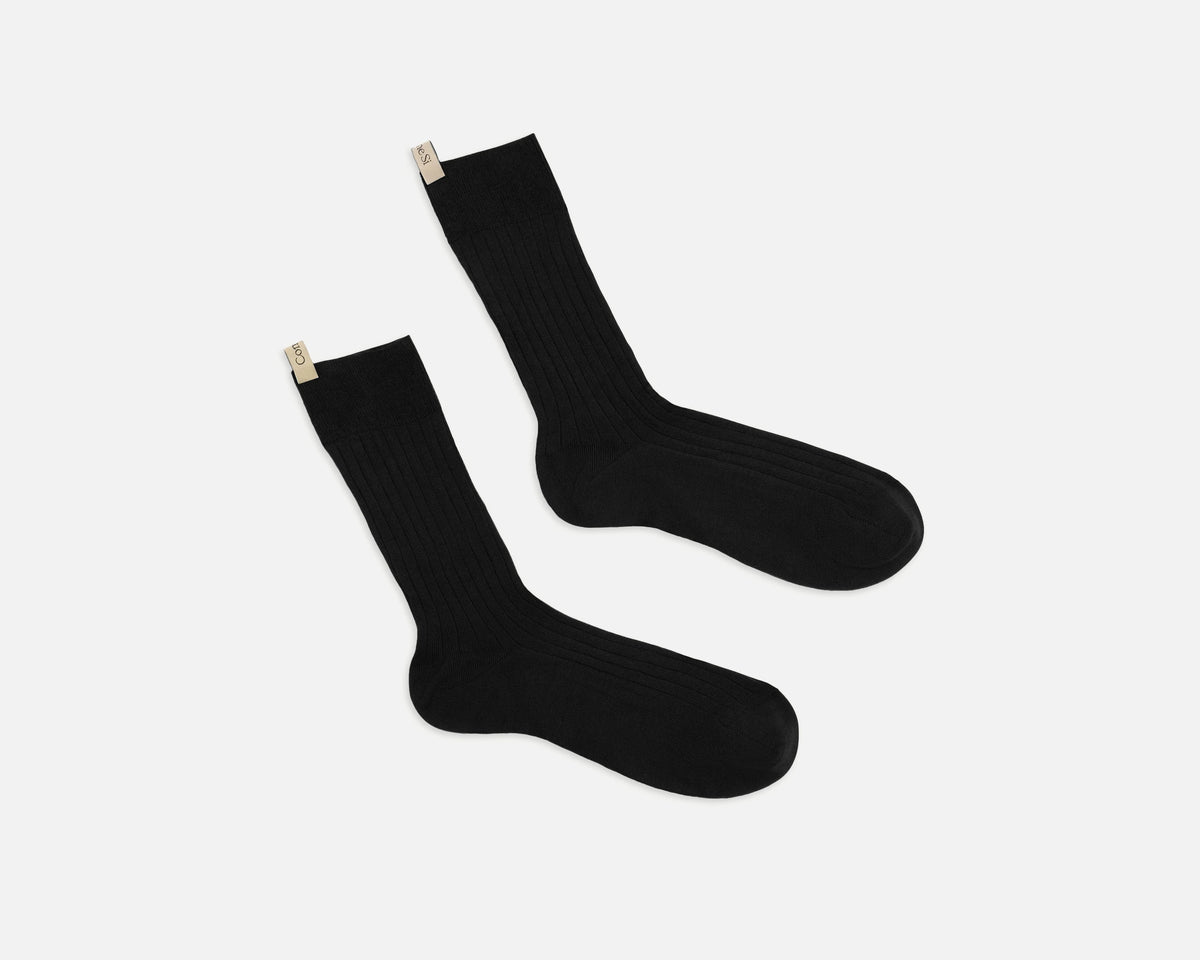 Comme Si Yves Cotton Socks - Black
