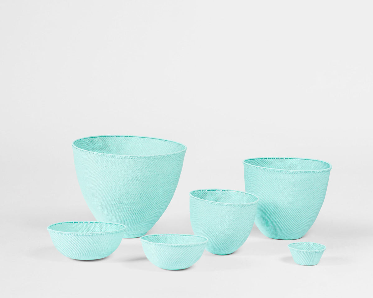 Telephone Wire Bowl - Celeste Blue