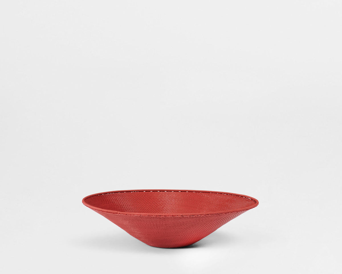 Telephone Wire Platter - Brick Red