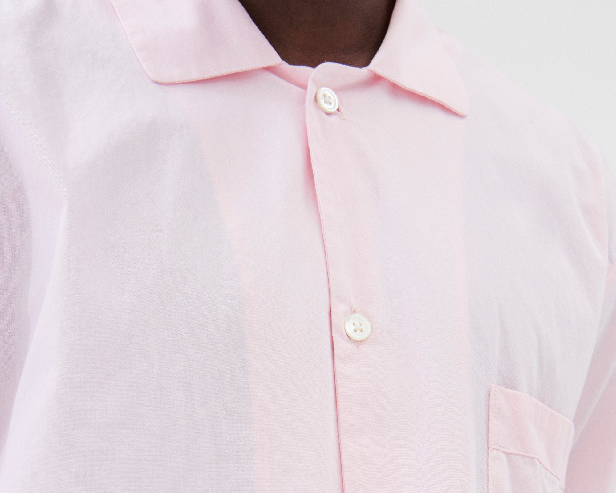 Tekla Poplin Short Sleeve Shirt - Soft Pink – Pan After
