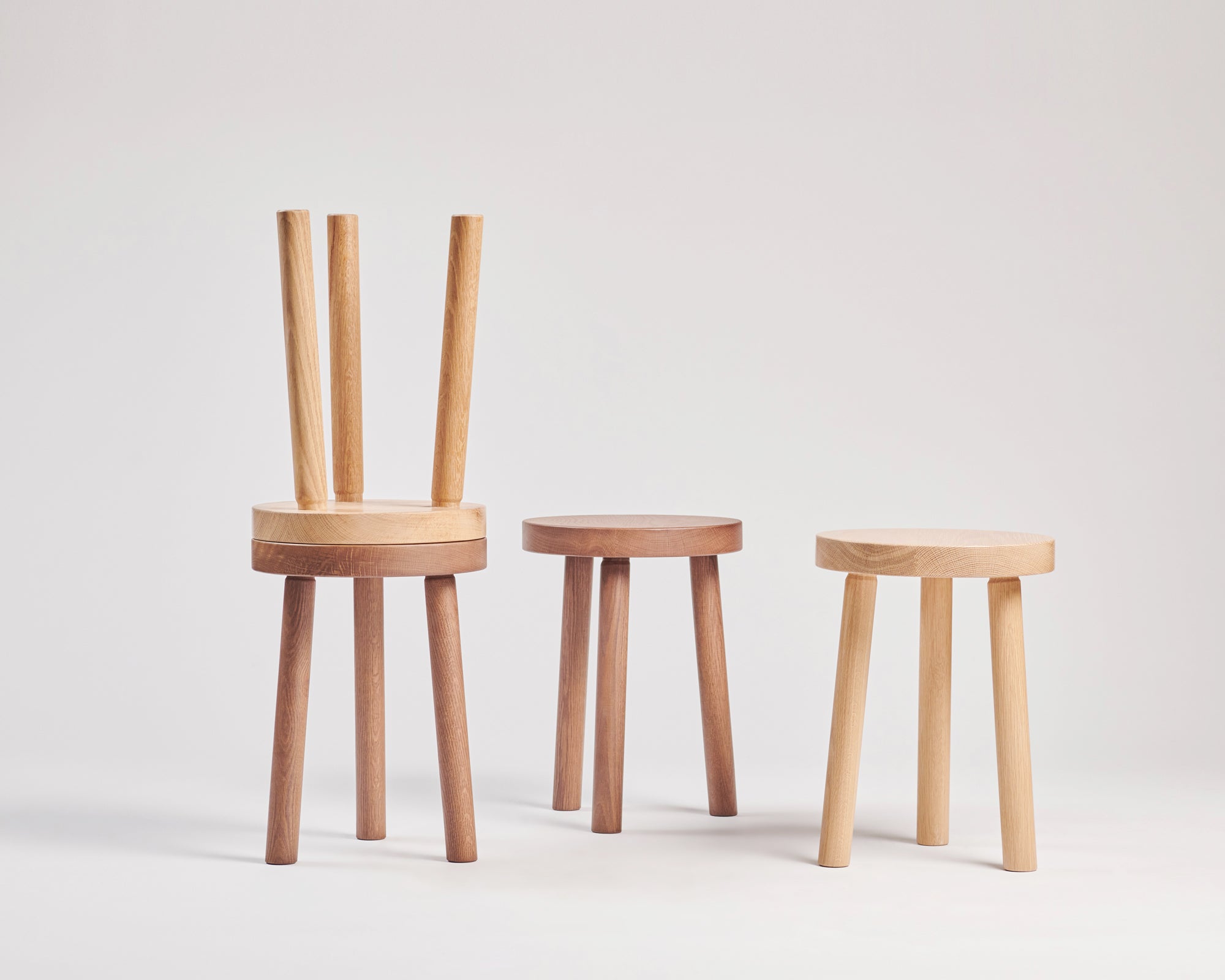 Oak Milking Stool – Pan After