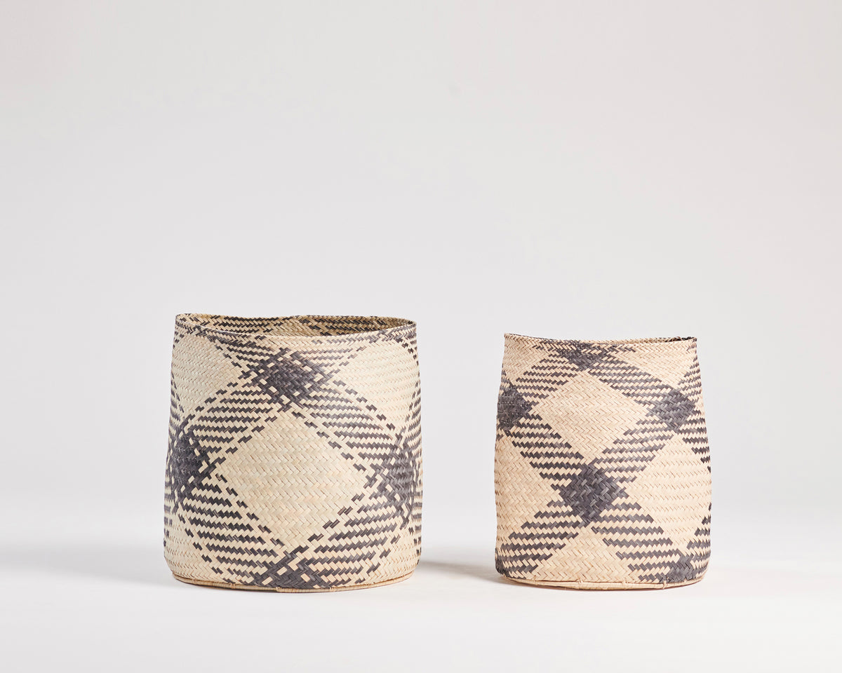 Cloth Basket - Houndstooth