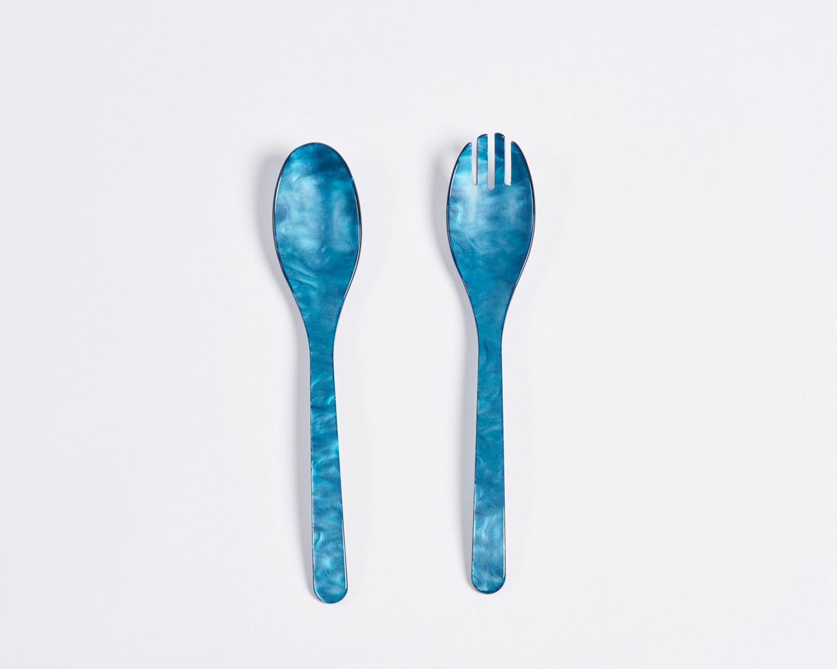 G.F Heim Söhne Salad Cutlery - Petrol