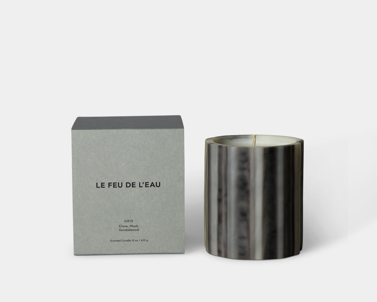 Le Feu De L'Eau Candle - Gris