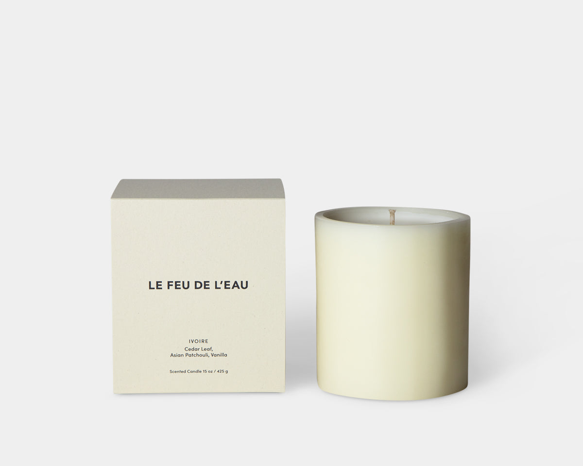 Le Feu De L'Eau Candle - Ivoire