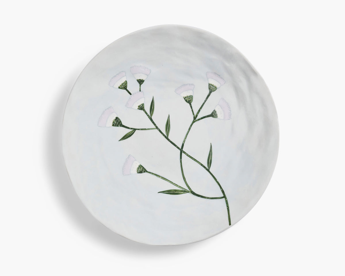 Gemma Orkin 'Wild Flowers'  Serving Plate - Blue Wash