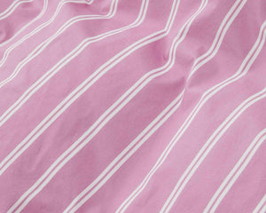Tekla Cotton Percale Bedding - Mallow Pink Stripes