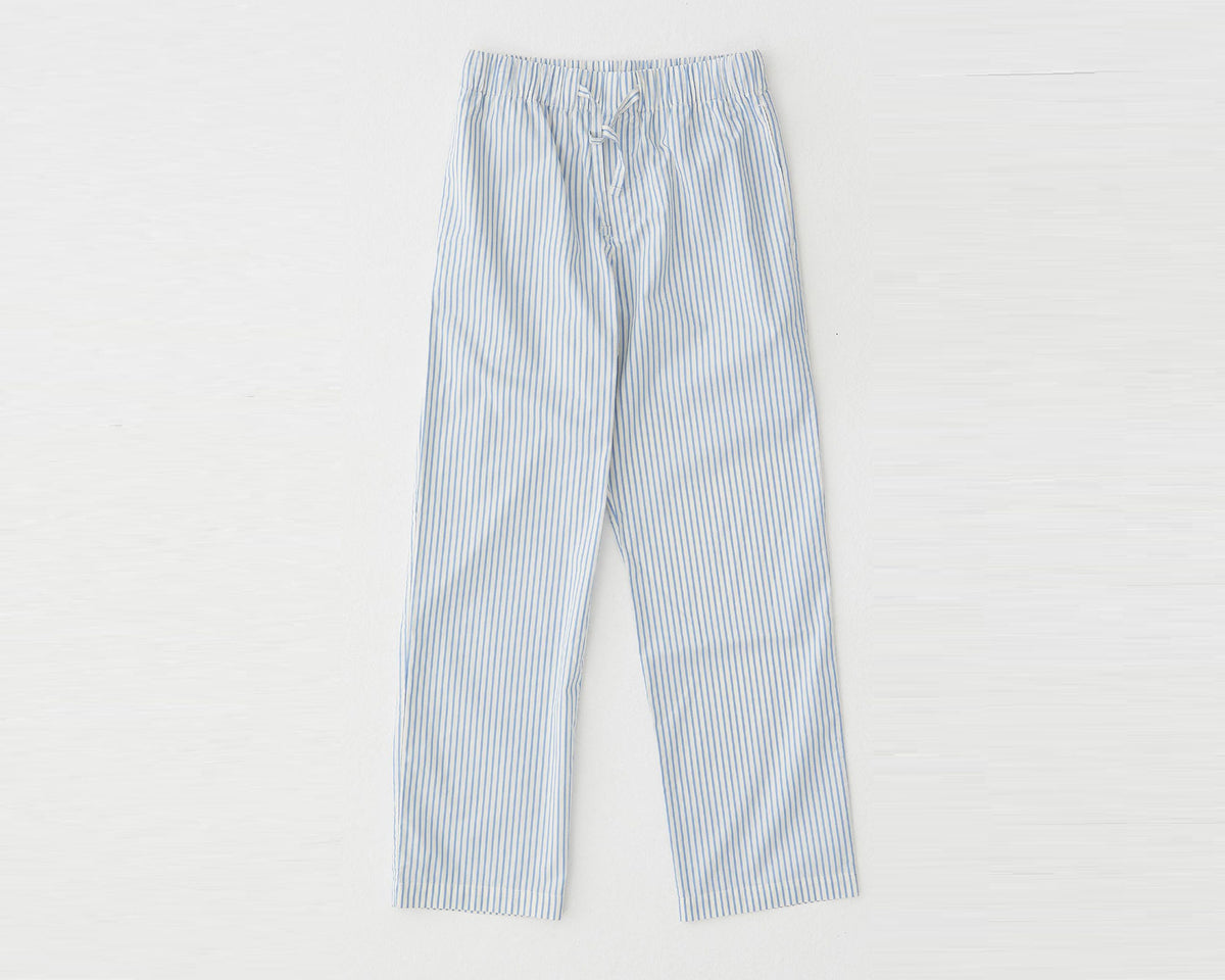 Tekla Poplin Pant - Placid Blue Stripes