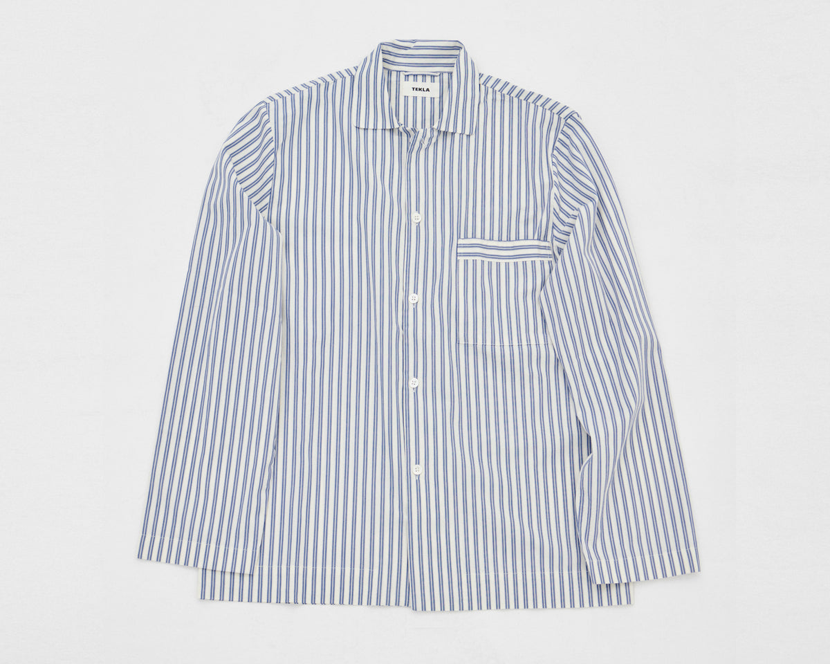 Tekla Poplin Long Sleeve Shirt - Skagen Stripes