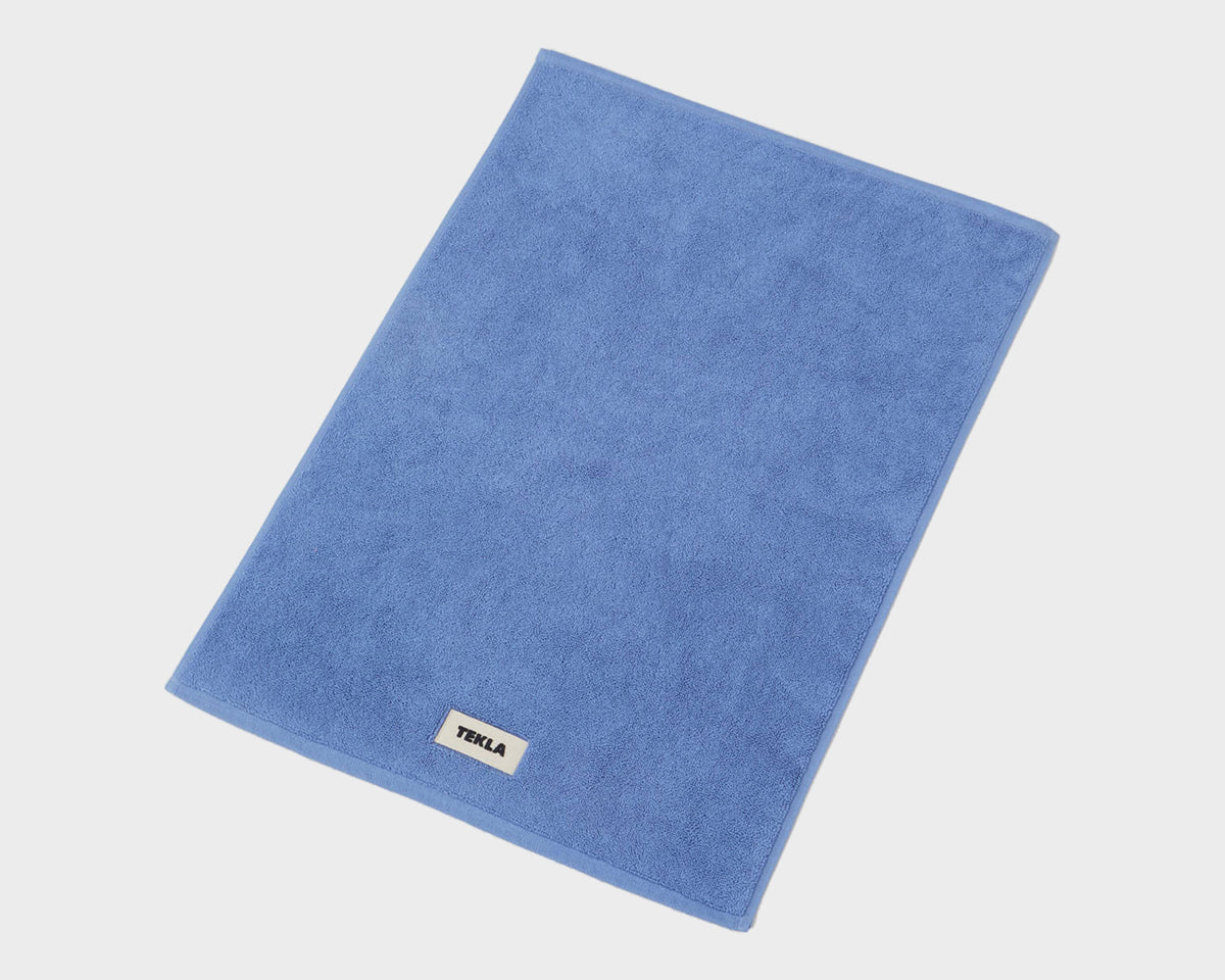 Tekla Organic Cotton Bath Mat - Clear Blue