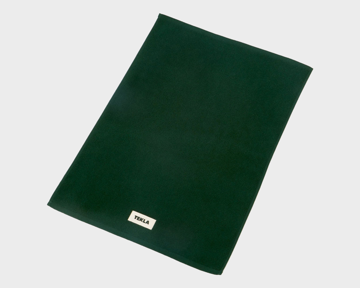 Tekla Organic Cotton Bath Mat - Forest Green
