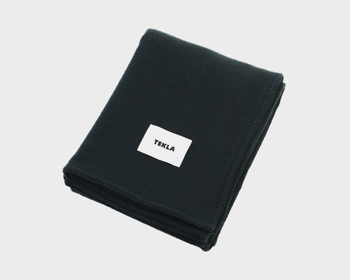 Tekla Merino Wool Blanket - Dark Green
