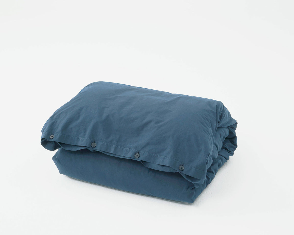 Tekla Cotton Percale Bedding - Midnight Blue