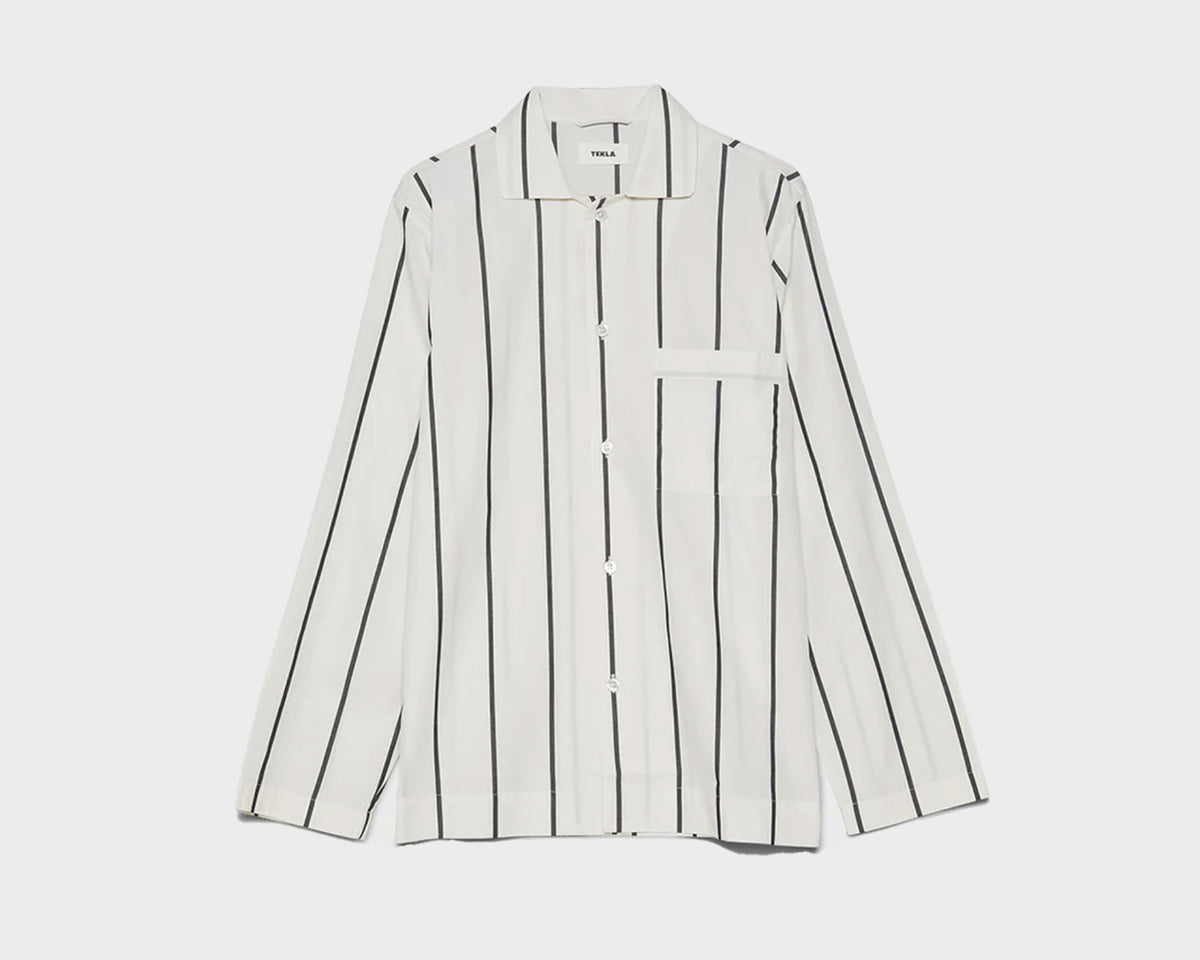 Tekla Poplin Long Sleeve Shirt - Shadow Stripes