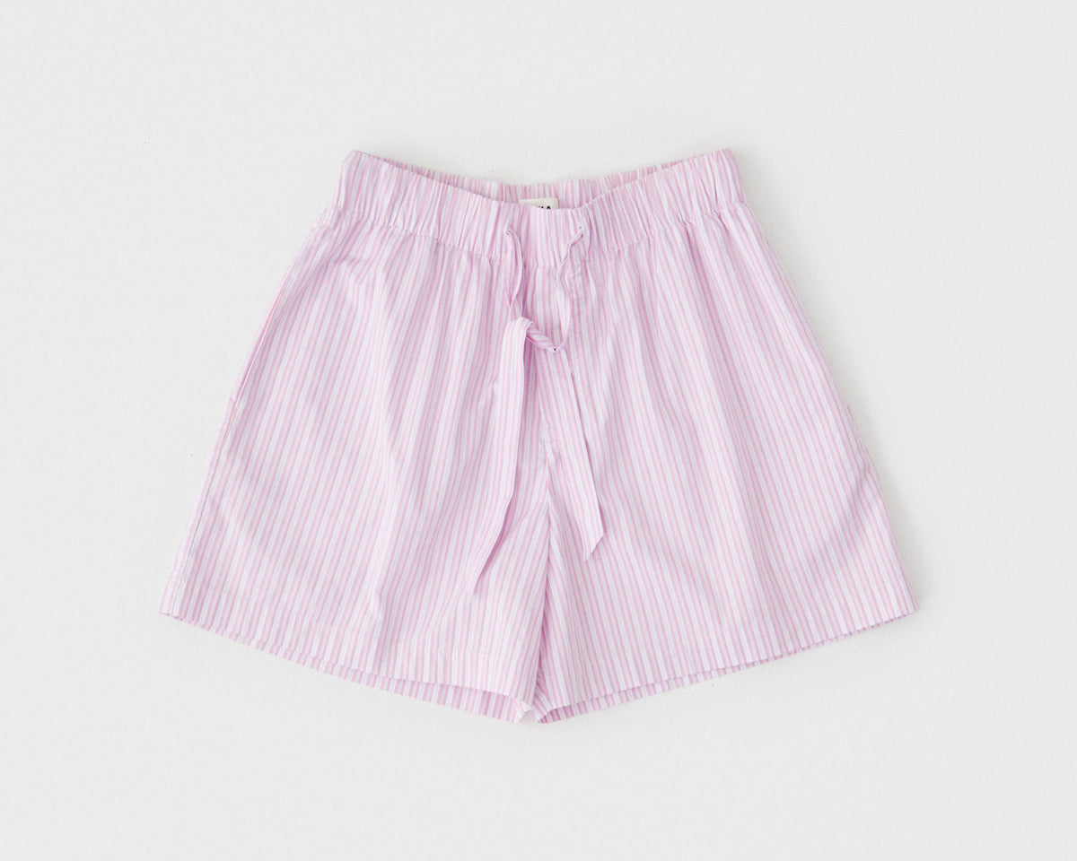 Tekla Poplin Short - Capri Stripes