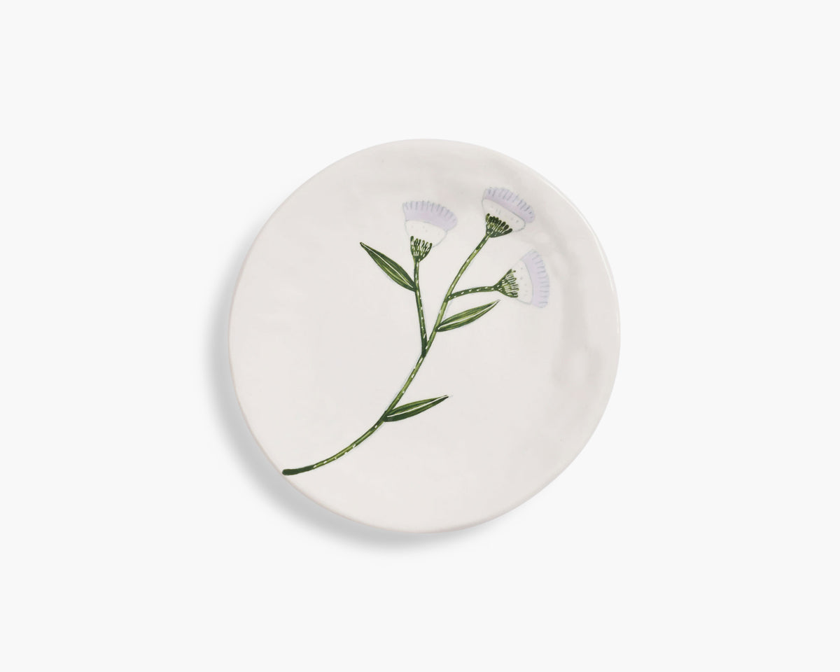 Gemma Orkin 'Wild Flowers' Small Plate - White Wash
