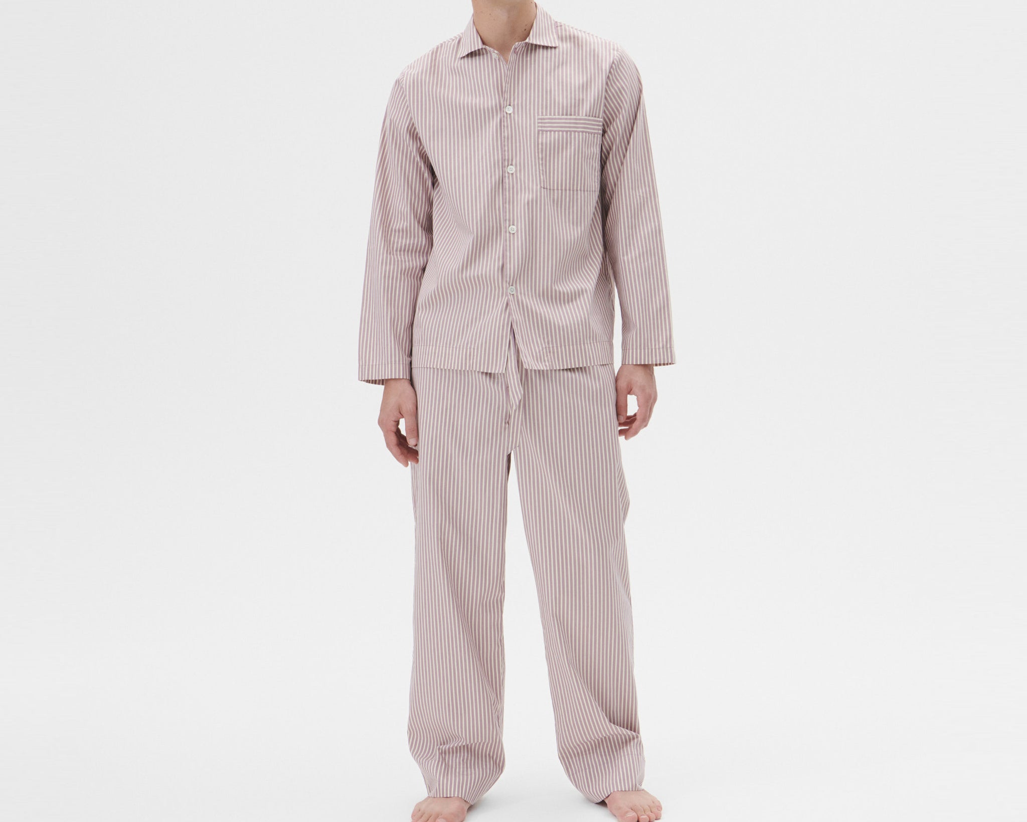 Tekla Poplin Pant - Skipper Stripes