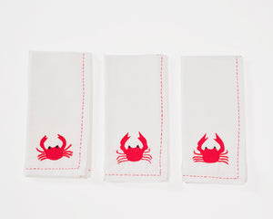 Embroidered 'Crab' Napkin