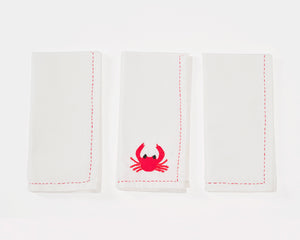 Embroidered 'Crab' Napkin