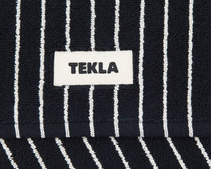 Tekla Organic Cotton Bath Mat - Black Stripes