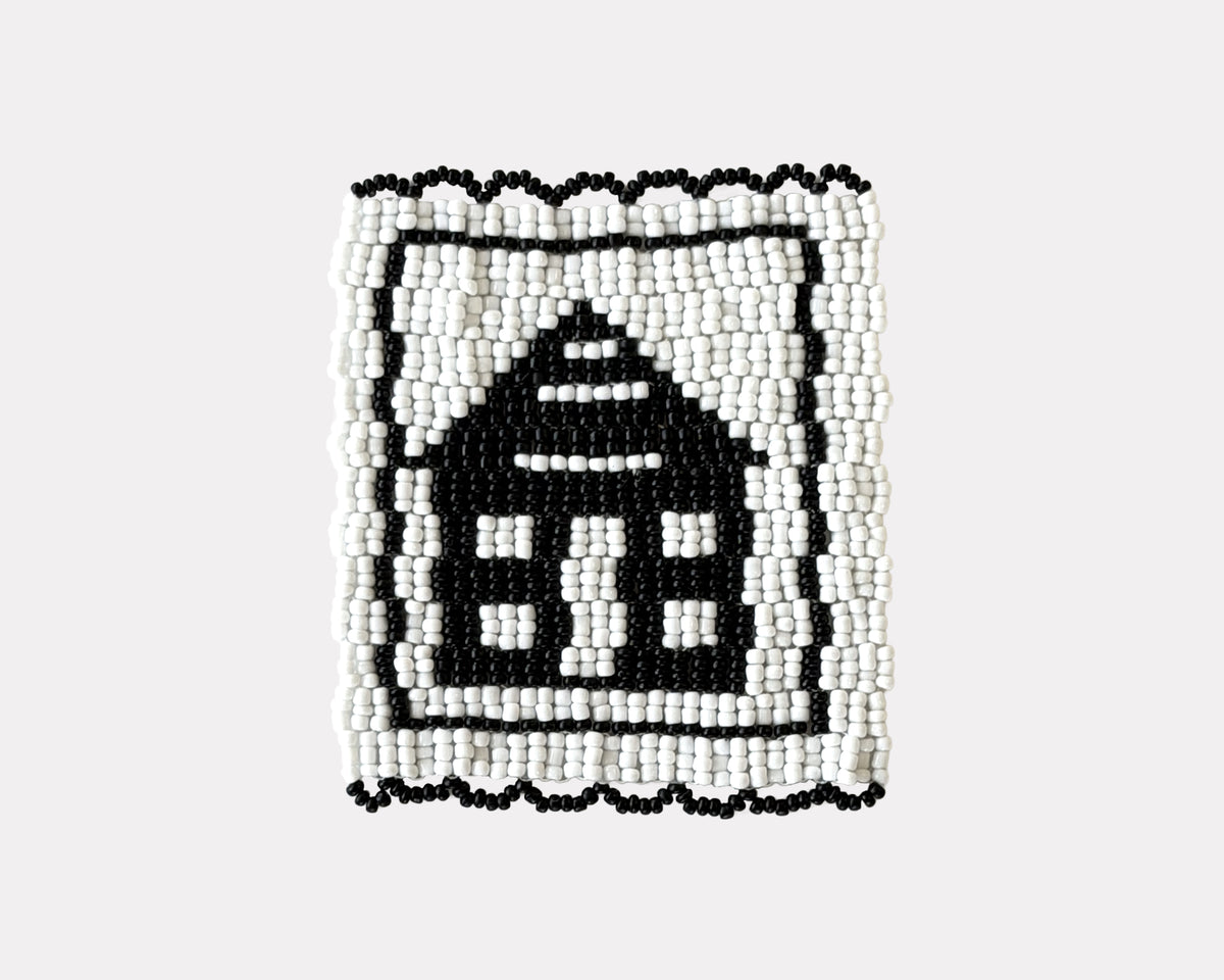 Beaded 'House' Coaster 494
