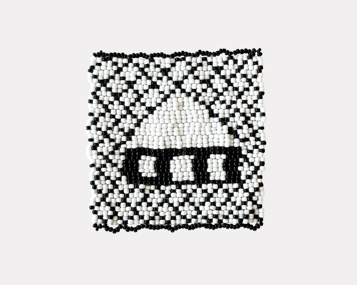 Beaded 'House' Coaster 495