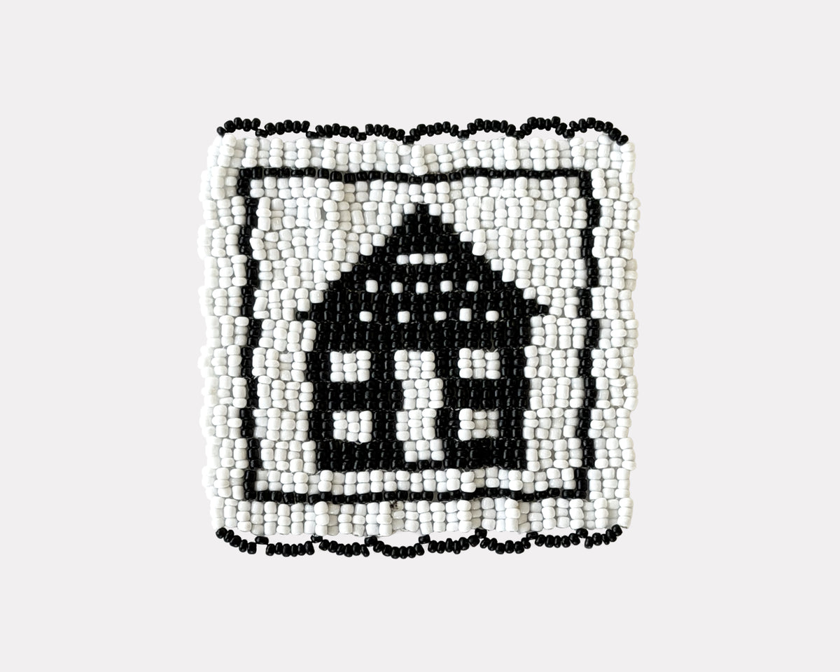 Beaded 'House' Coaster 496