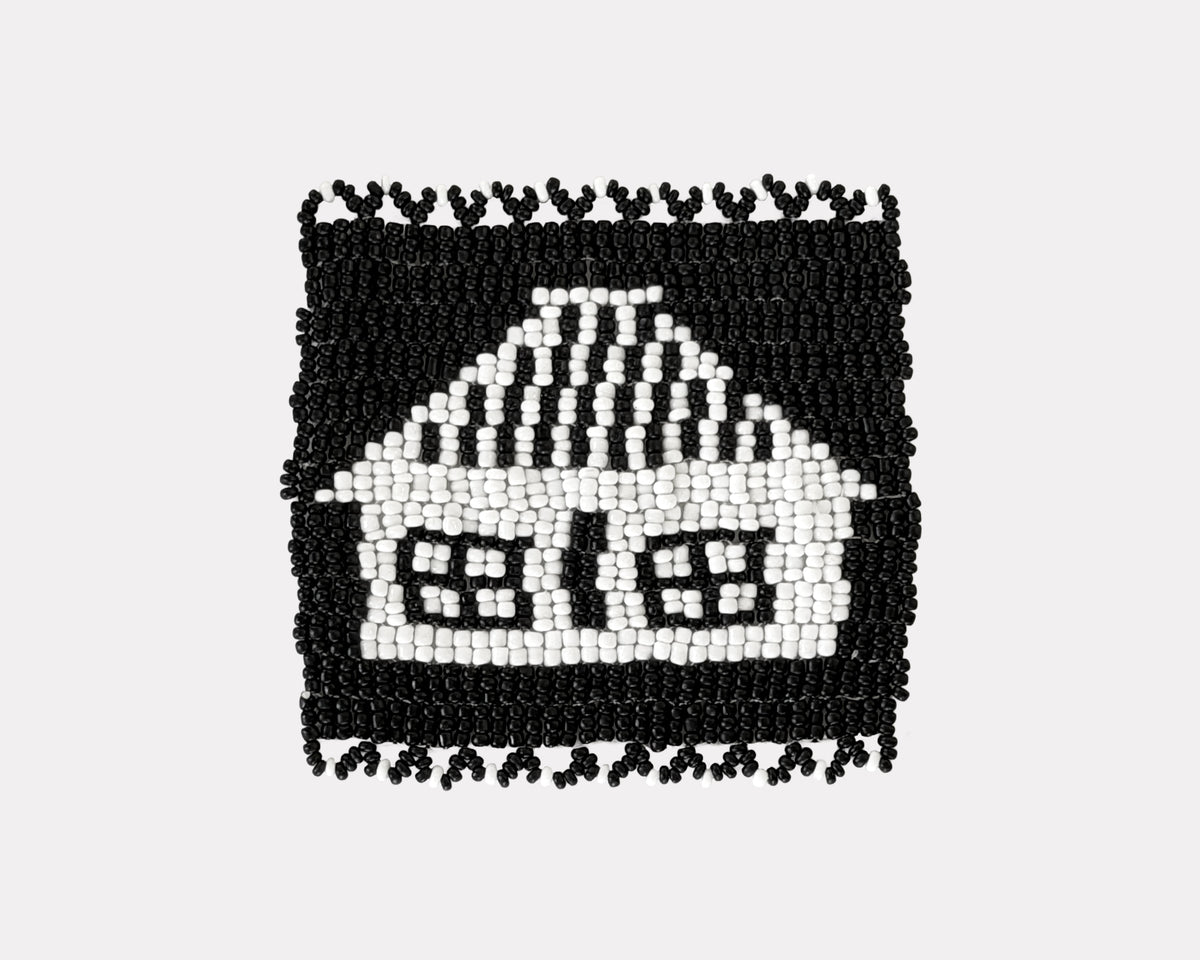 Beaded 'House' Coaster 497