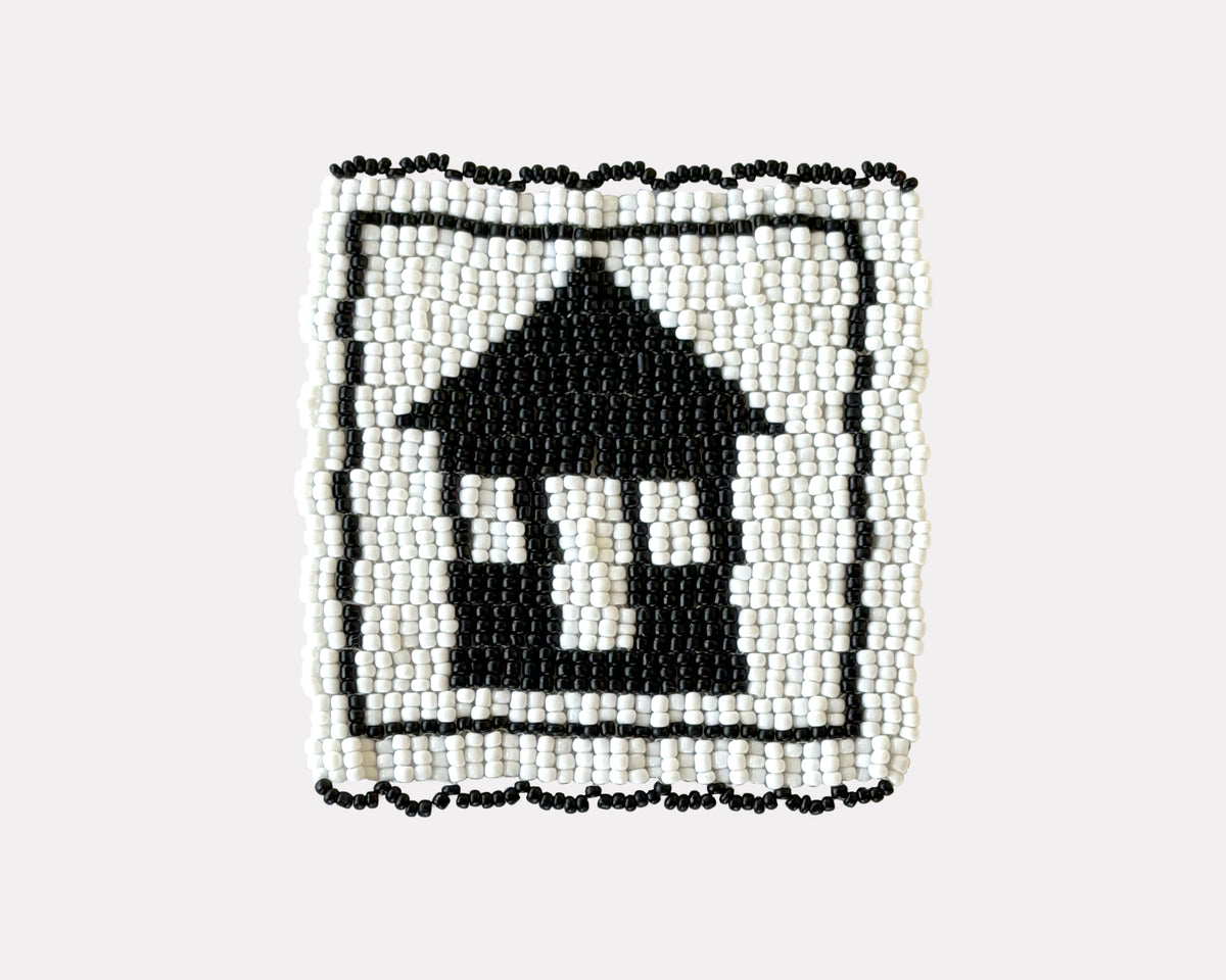 Beaded 'House' Coaster 498