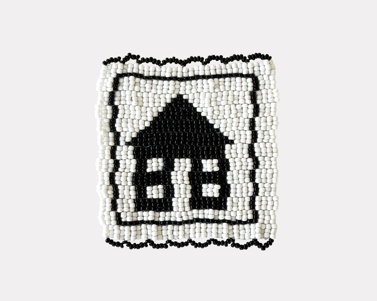 Beaded 'House' Coaster 499