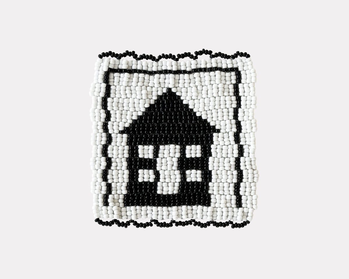 Beaded 'House' Coaster 501