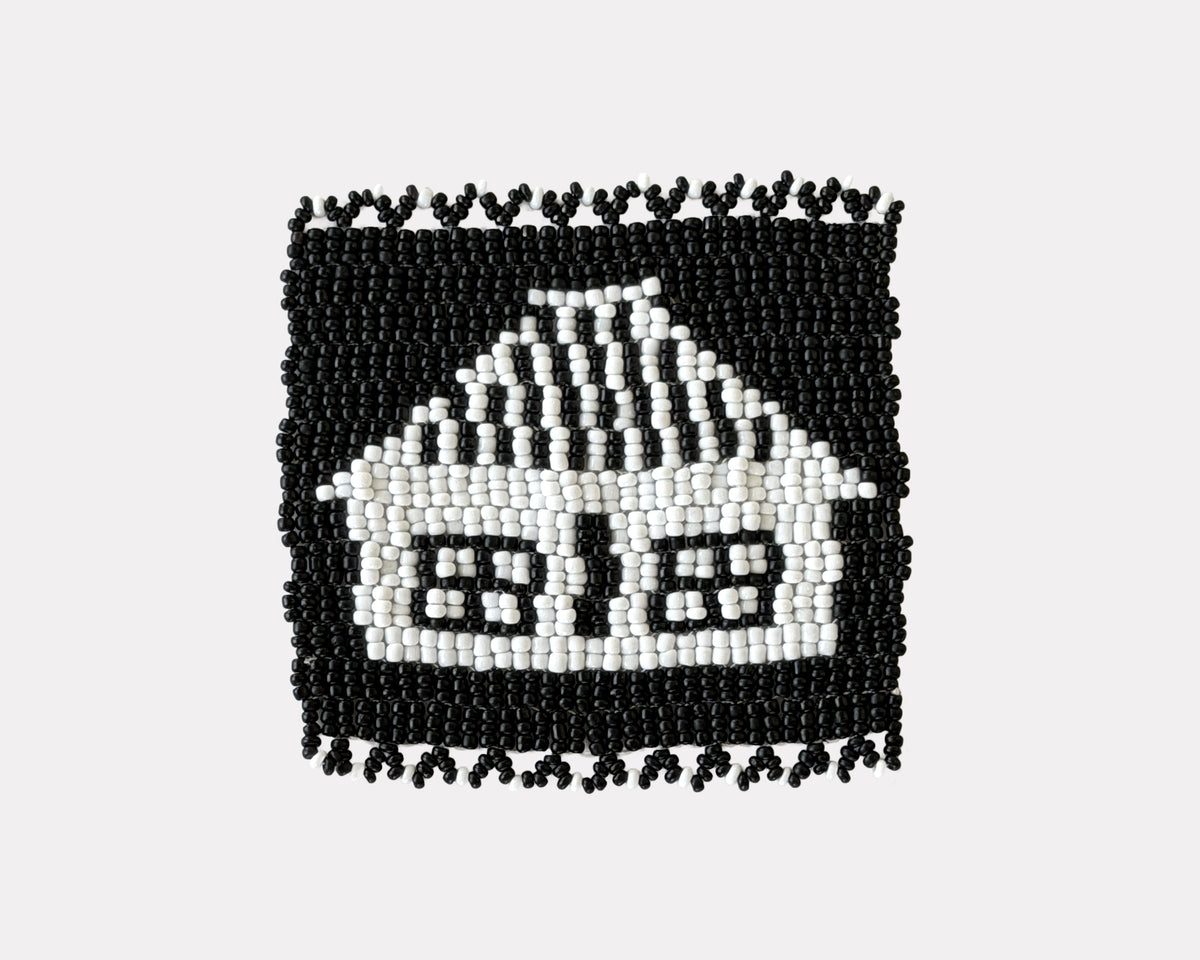 Beaded 'House' Coaster 503