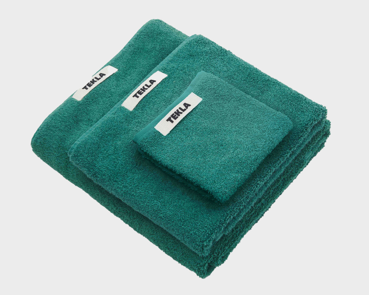Tekla Organic Cotton Towel - Teal Green